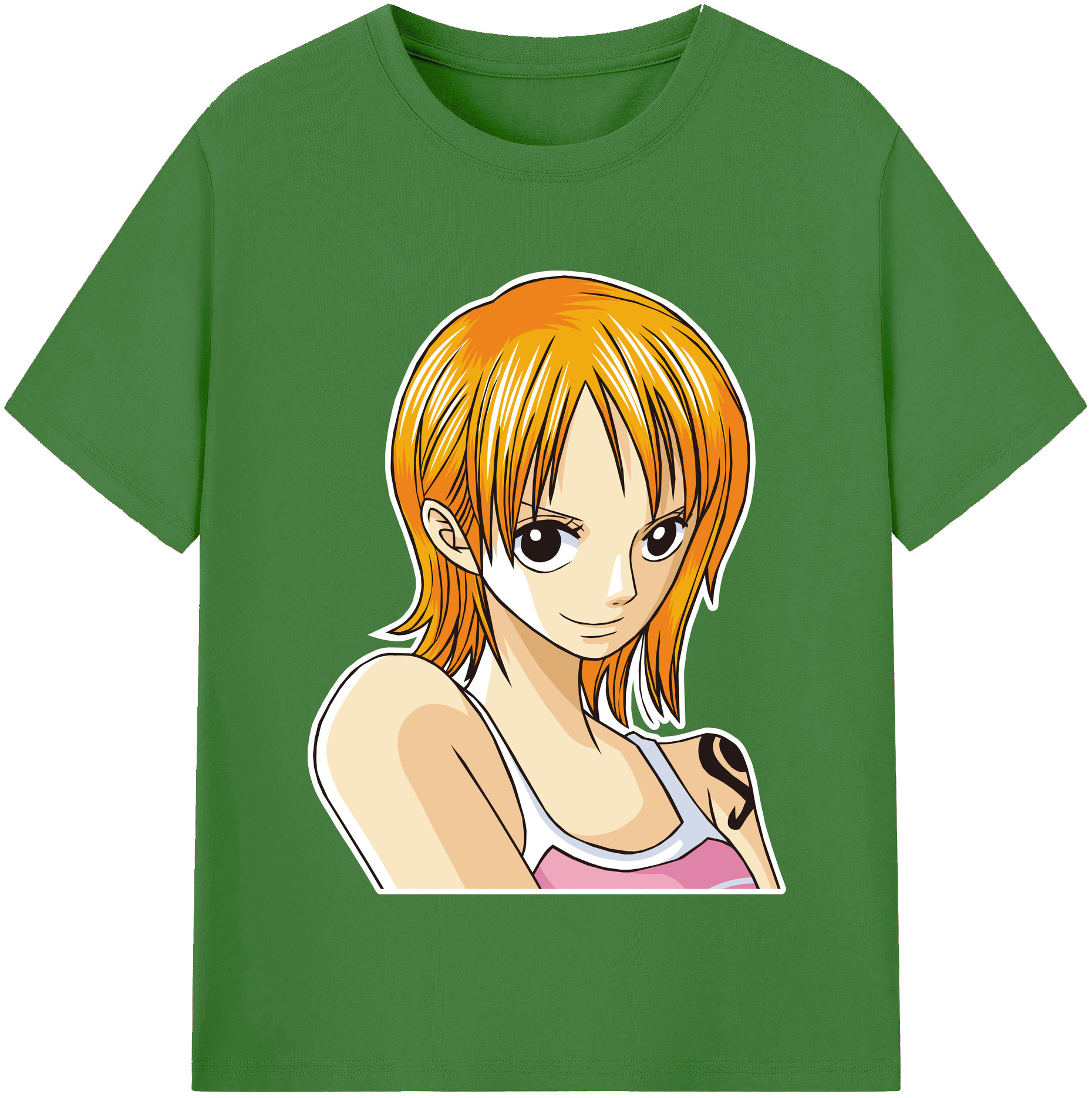 （画像用） ワンピース ナミ ONE PIECE Nami レディースカジュアルプリントTシャツ（綿100％）